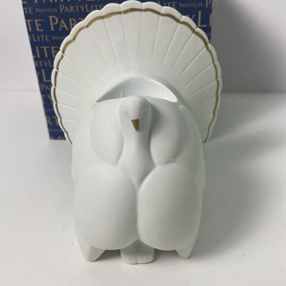 PartyLite Turkey Tea light/Votive Candle Holder Seasonal Lodge Ceramic - Picture 3 of 6